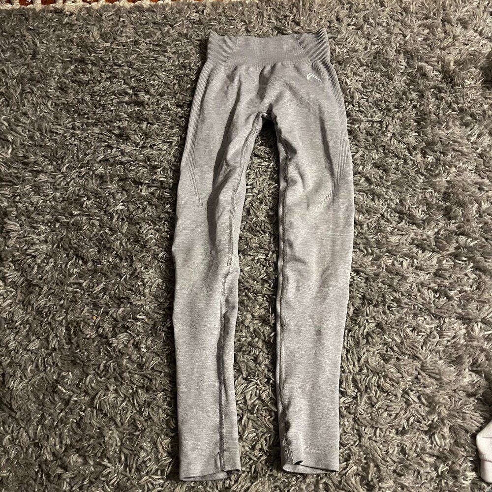Oner Active effortless seamless light grey womens workout leggings size xs